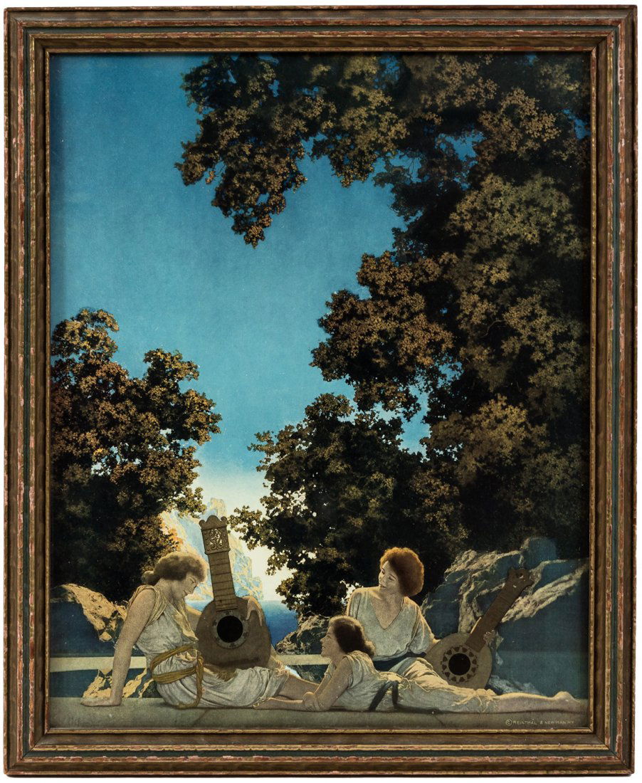 The Lute Players [or] Interlude; Maxfield Parrish: Heading: Author: Parrish, Maxfield Title: The Lute Players [or] Interlude Place Published: New York Publisher:Reinthal & Newman Date Published: [1924] Description: Maxfield