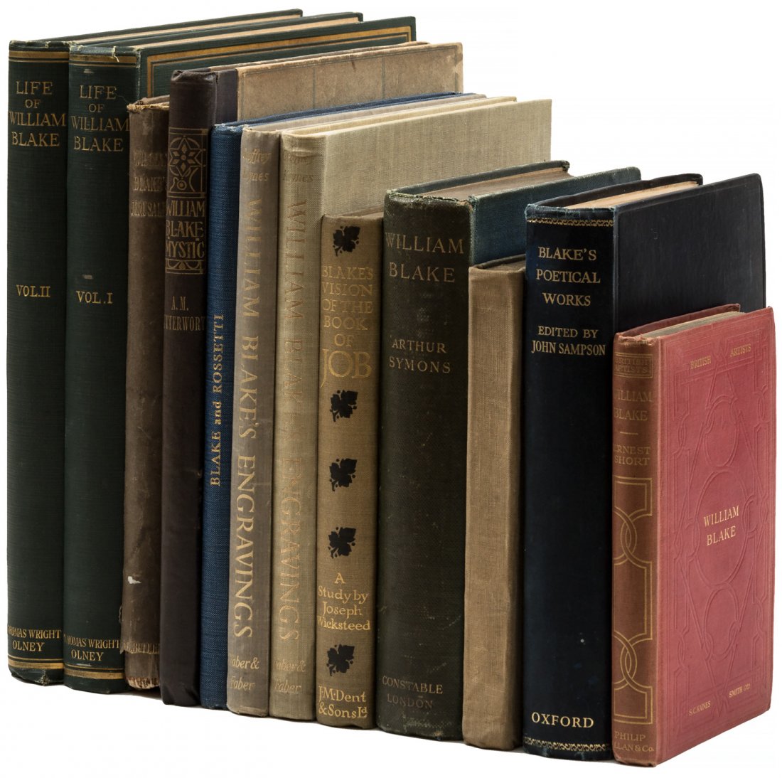 William Blake, 12 vols.: Heading: (Blake, William) Author: Title: Twelve volumes by, about, or illustrated by William Blake Place Published: Publisher: Date Published: Various dates Description: I