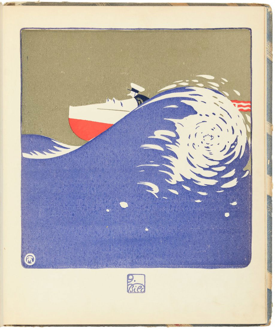 Tobias Immerschneller illustrated by Richard Teschner: Heading: Author: Kahler, Antoinette Title: Tobias Immerschneller Place Published: [Vienna] Publisher:Wiener Werkstaette Date Published: [c.1910s] Description: Unpaginated.