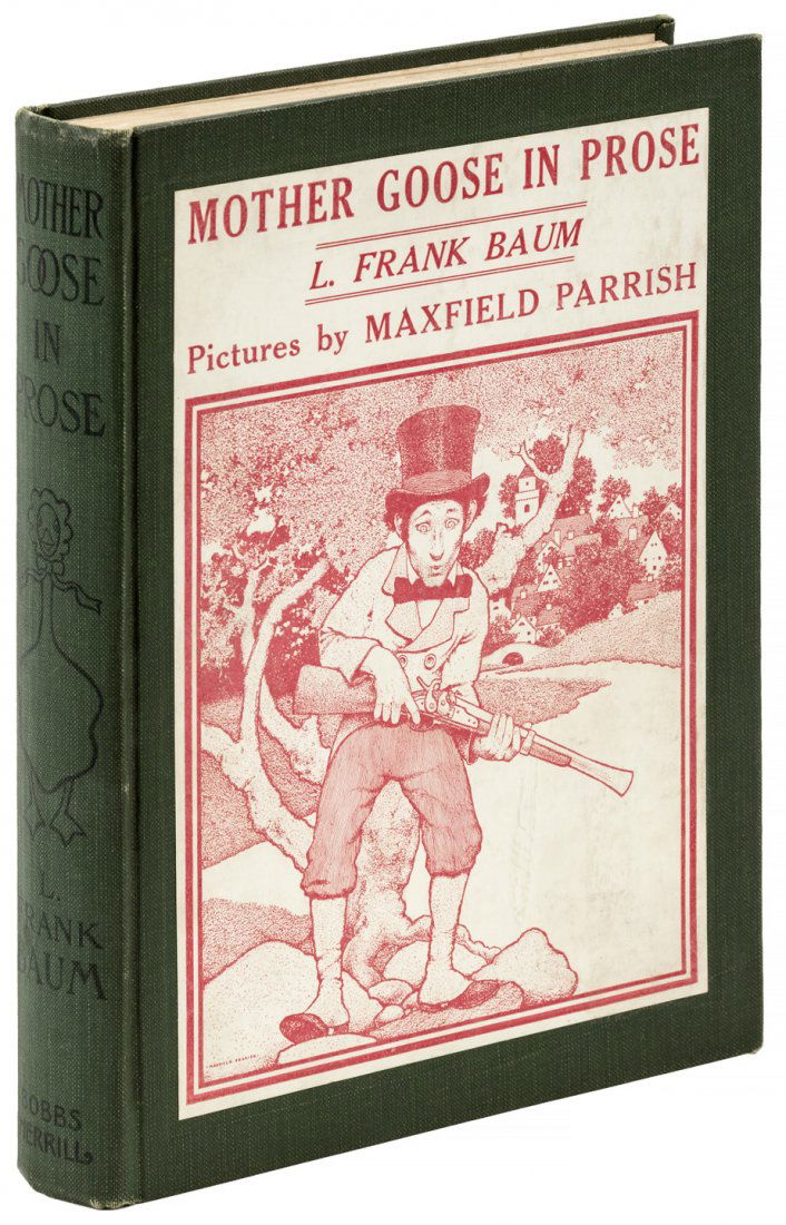 Mother Goose in Prose illustrated by Maxfield Parrish: Heading: Author: Baum, L. Frank Title: Mother Goose in Prose Place Published: Indianapolis Publisher:Bobbs-Merrill Date Published: [1905, but c.1920] Description: 265 pp. 1