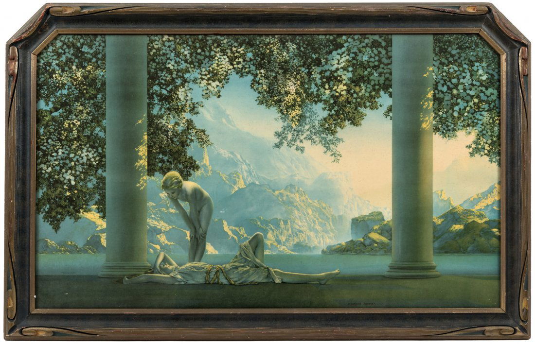 Daybreak; Maxfield Parrish: Heading: Author: Parrish, Maxfield Title: Daybreak Place Published: New York Publisher:The House of Art Date Published: No date Description: Maxfield Parrish print. Image m