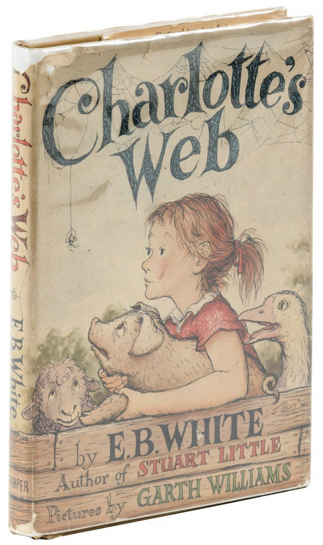 Charlotte's Web First Edition in jacket: Heading: Author: White, E.B. Title: Charlotte's Web Place Published: New York Publisher:Harper & Brothers Date Published: [1952] Description: Illustrations by Garth William