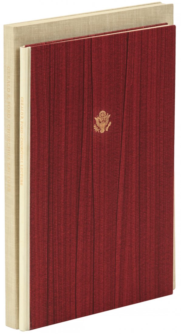 Gerald R. Ford Churchill Lecture 1/100 copies: Heading: Author: Ford, Gerald R. Title: Churchill Lecture: An Address by Gerald R. Ford at the English-Speaking Union, London, England. November 30, 1983 - Publisher's copy, deluxe edition Place Publi