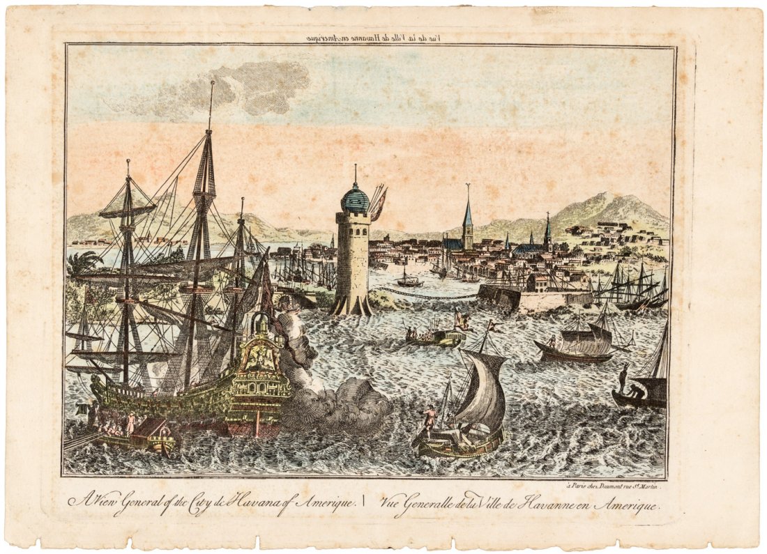 View of Havana, Cuba c.1780: Heading: (Cuba - Havana) Author: Title: A View General of the City of Havana of Amerique [title also in French] Place Published: Paris Publisher:Daumont Date Published: c.1780 Descript