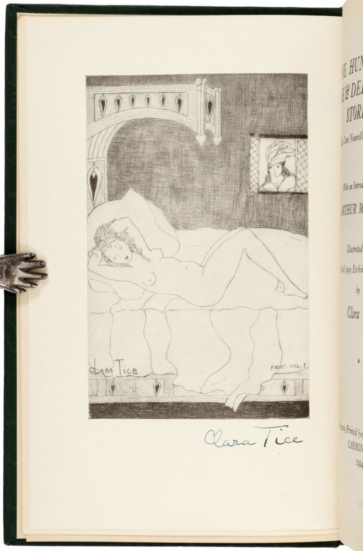 Erotic tales with Clara Tice illustrations 1/1250: Heading: Author: Machen, Arthur Title: One Hundred Merrie & Delightsome Stories [Les Cent Nouvelles Nouvelles]. Place Published: Carbonnek Publisher:Printed for Subscribers Only Date P