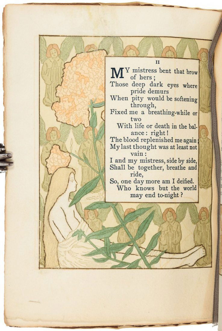 The Last Ride by Robert Browning - Full Vellum -: Heading: Author: Browning, Robert Title: The Last Ride Place Published: East Aurora, New York Publisher:The Roycroft Shop Date Published: 1900 Description: Illumined by ha