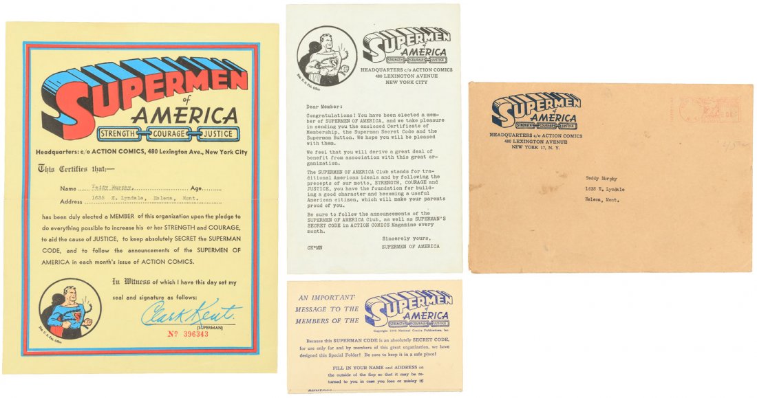Scarce Superman fan club ephemera (1 of 1)