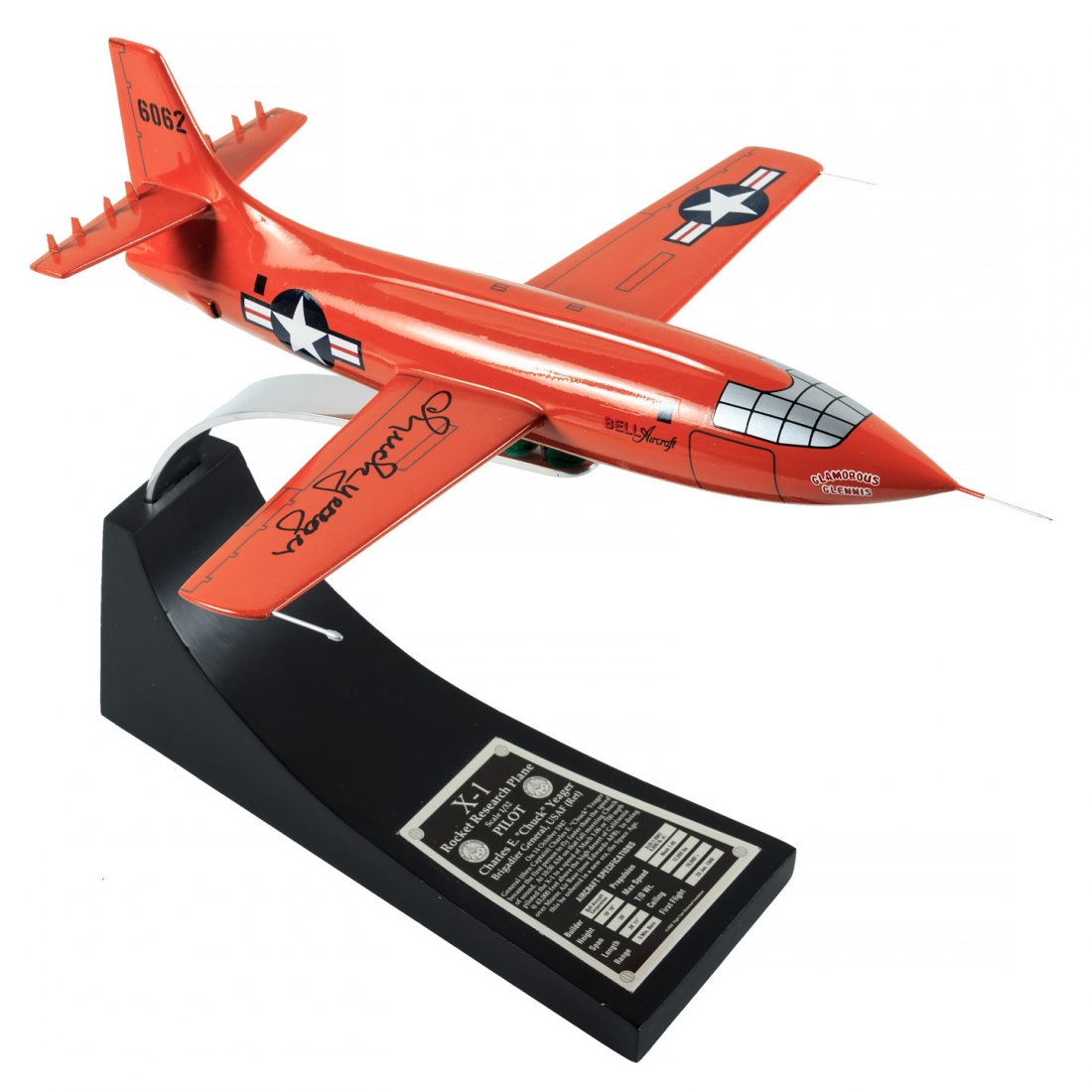 Signed Danbury Mint Bell X-1 rocket research model (1 of 2)