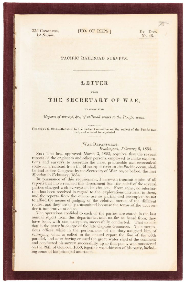 Jefferson Davis on the Pacific Railroad Survey (1 of 1)