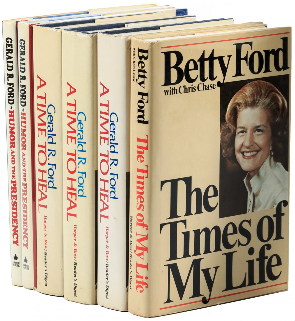 Six volumes signed by Gerald or Betty Ford (1 of 2)