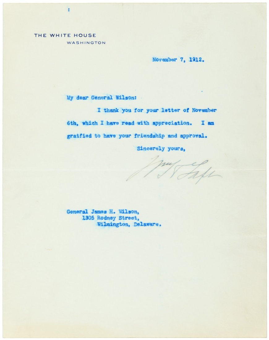 Letters from William Howard Taft (1 of 4)