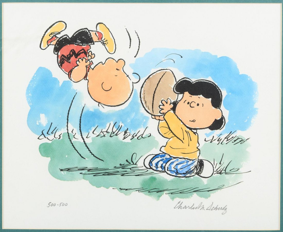 Charles M. Schulz print "Aughhh! signed lithograph (1 of 2)