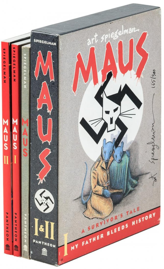 Five signed volumes of Maus graphic novels (1 of 1)