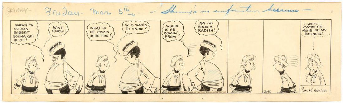 Original comic art for Us Boys by Tom McNamara (1 of 1)