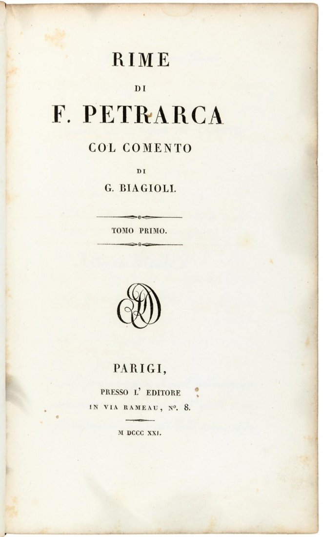 Rhymes of Petrarch 1821 (1 of 1)