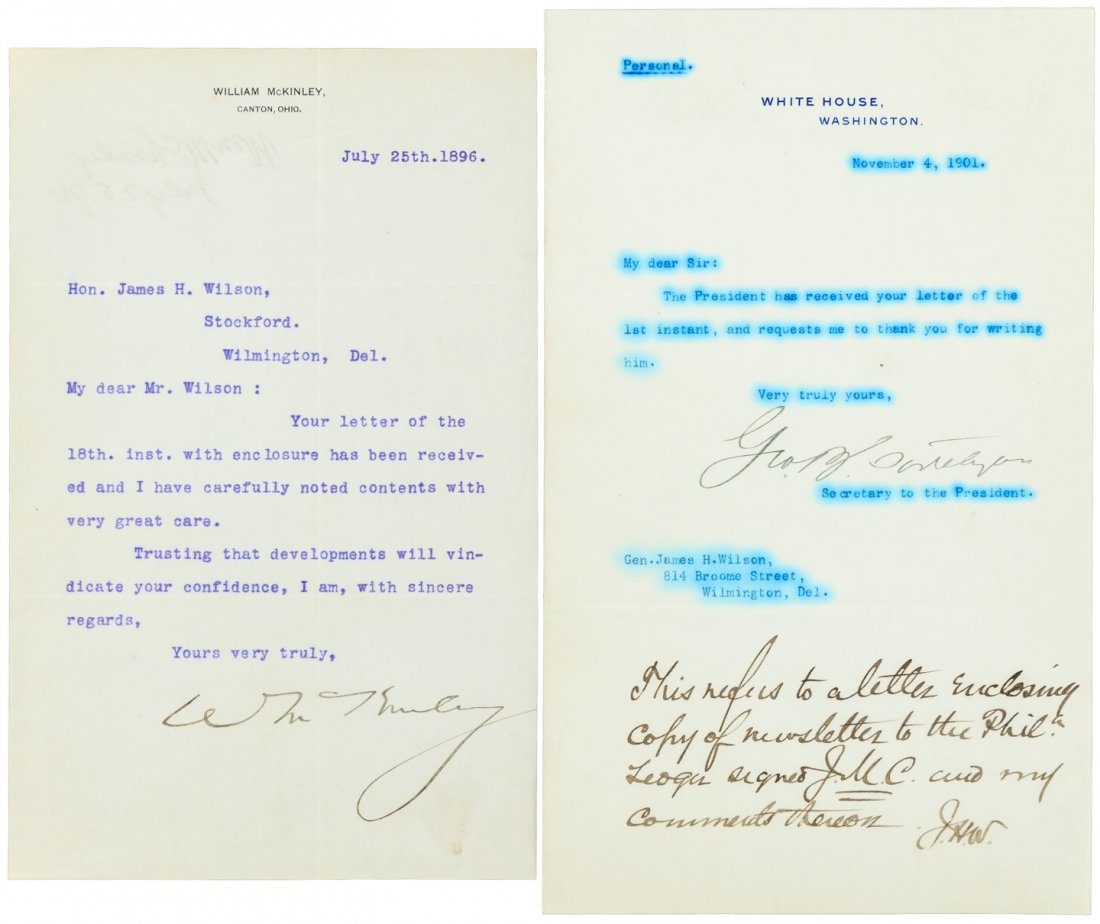 Letter signed by William McKinley (1 of 1)