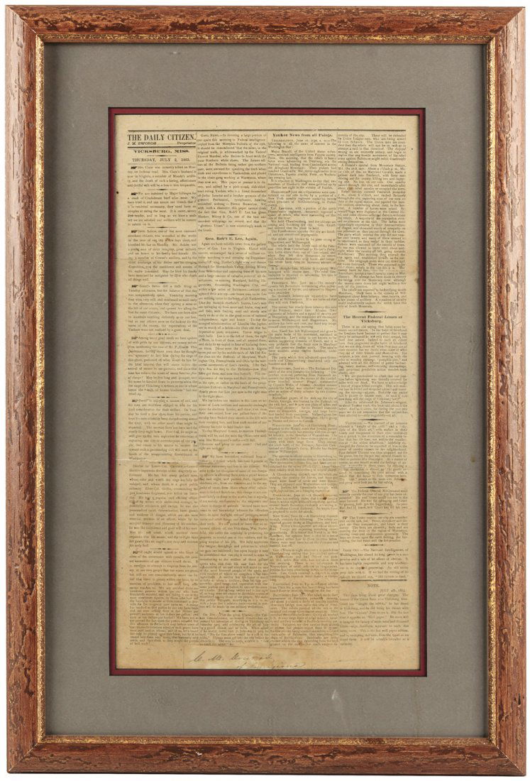 Confederate newspaper printed on wallpaper (1 of 2)