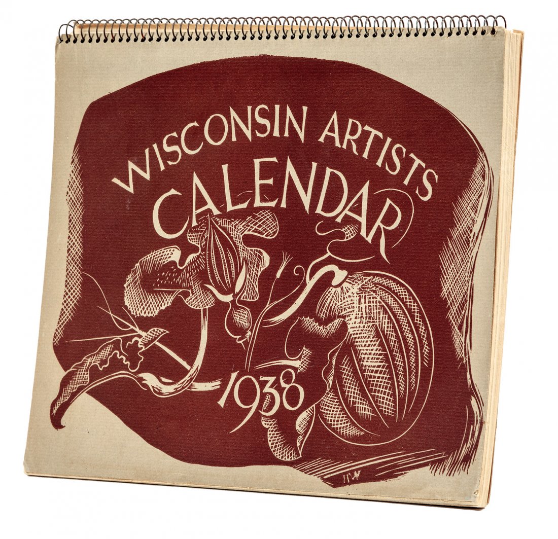 1938 WPA era Wisconsin woodblock calendar: Heading: (American woodblock art, 1938 WPA era) Author: Title: 1938 Wisconsin Artists Woodblock Calendar Place Published: Publisher: Date Published: 1938 Description: (Wis