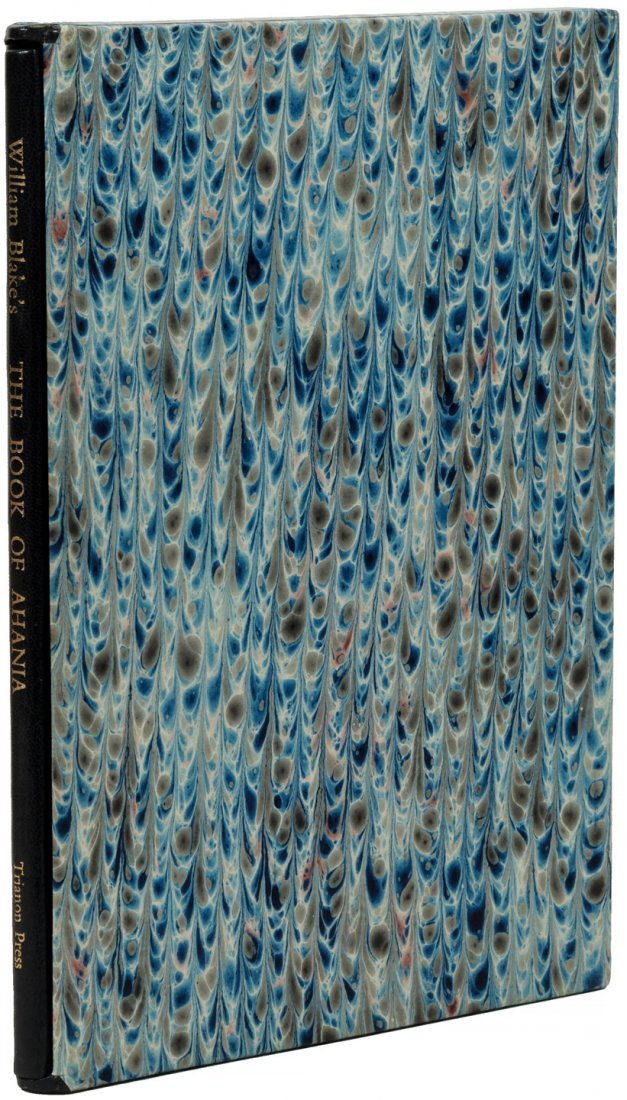 William Blake The Book of Ahania 1/750: Heading: Author: Blake, William Title: The Book of Ahania Place Published: London Publisher:Trianon Press Date Published: 1973 Description: Six color facsimile leaves and c