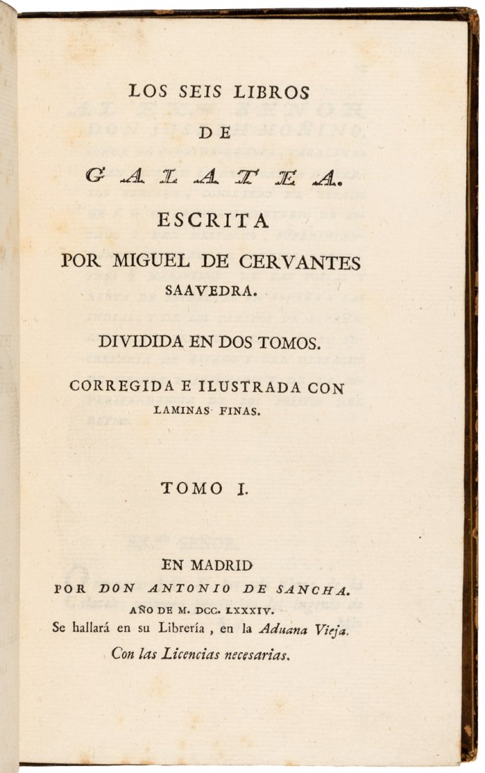 Los Seis Libros de Galatea by Cervantes (1 of 4)