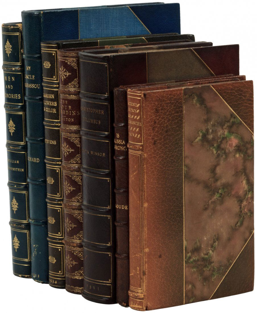 Seven volumes in fine three-quarter morocco (1 of 3)