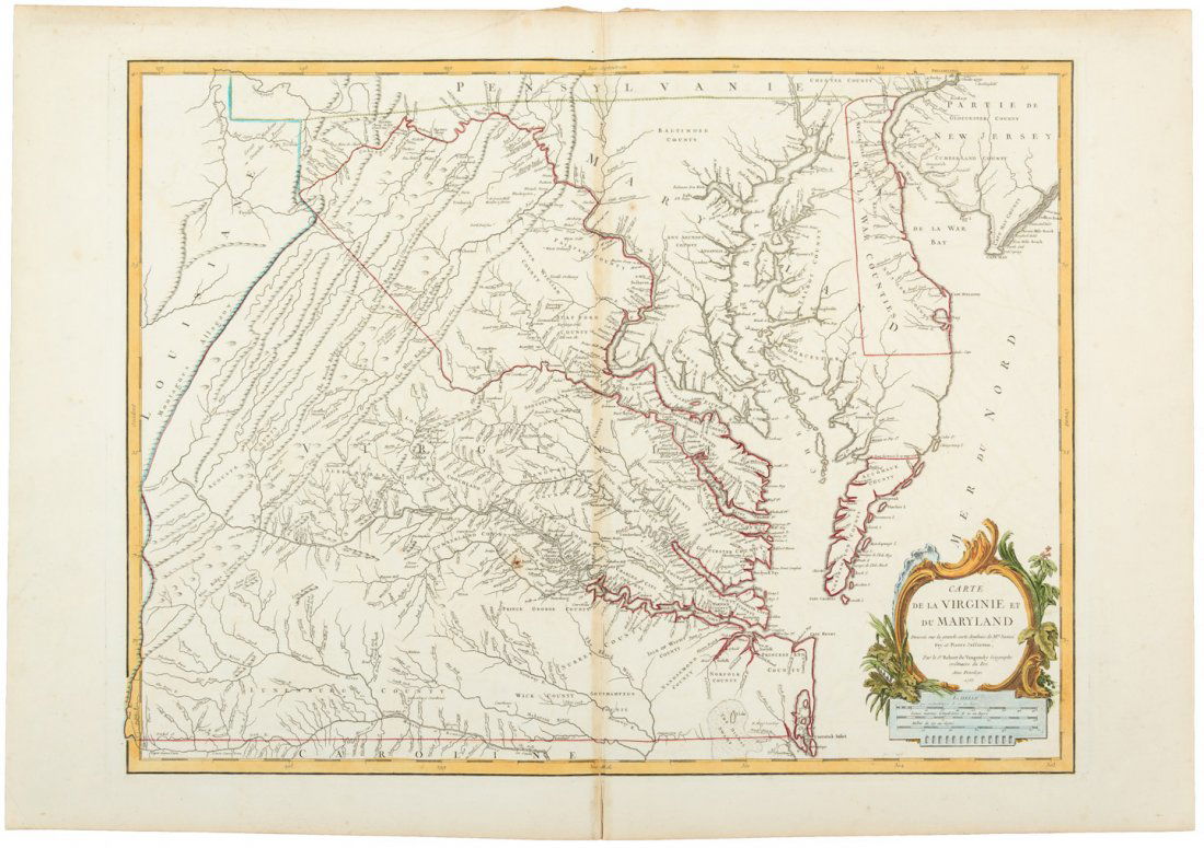 French version of Jefferson-Fry Virginia Map (1 of 1)