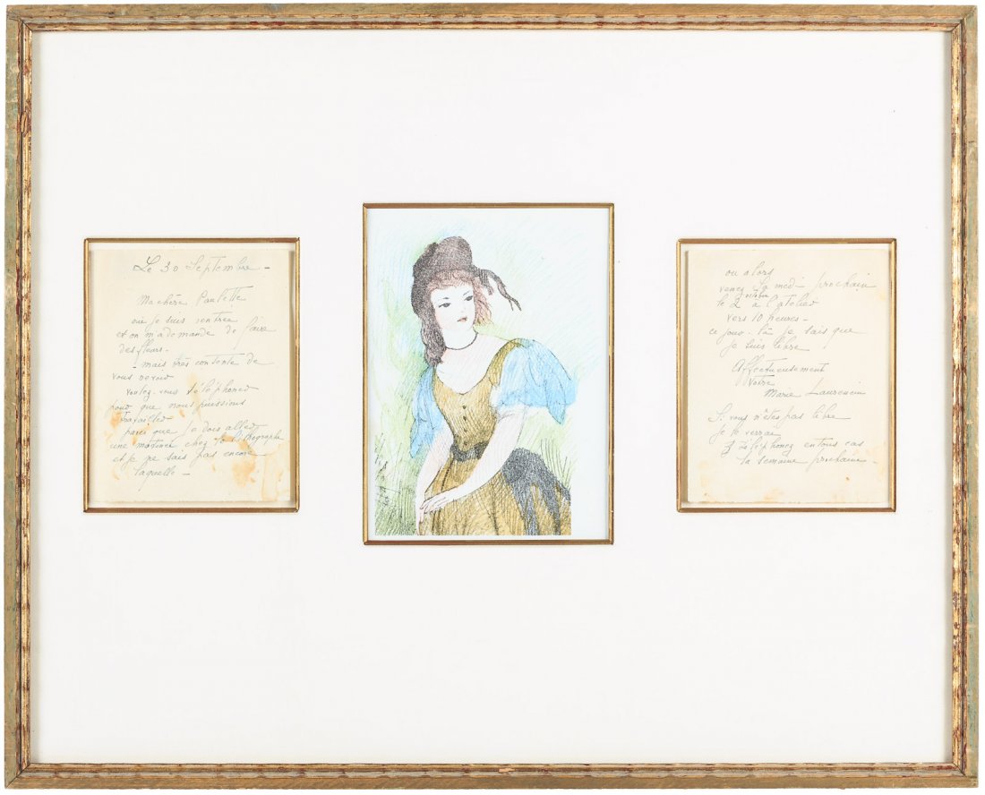 Two letters from artist Marie Laurencin (1 of 2)
