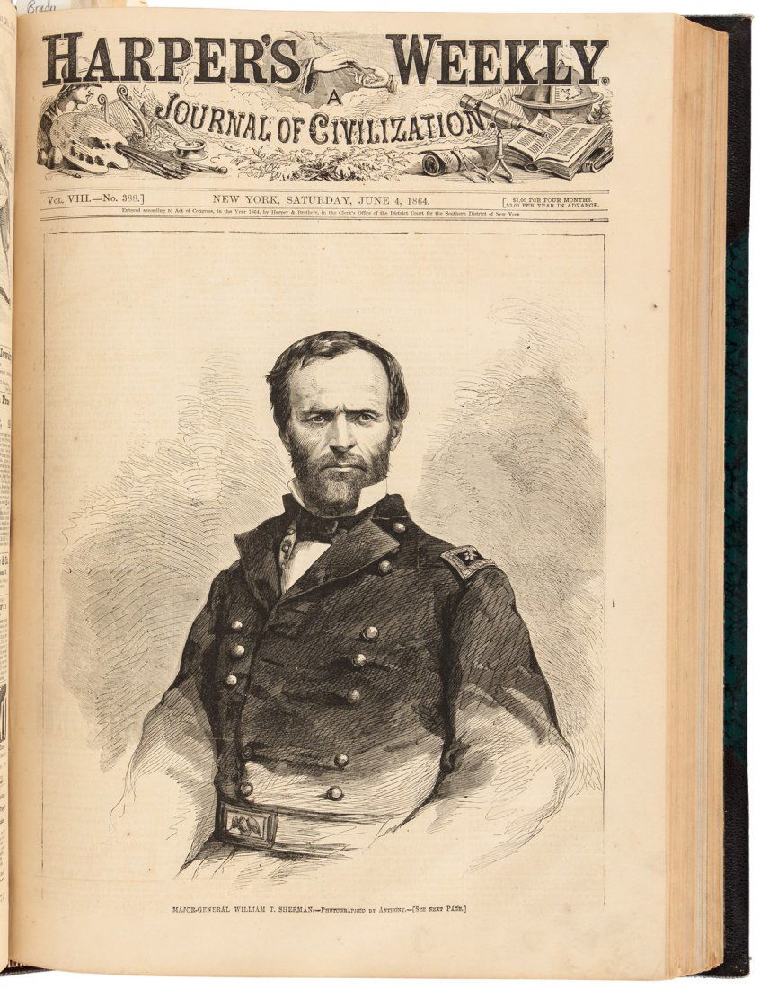 Harper's Weekly for 1861-1865 complete finely bound (1 of 10)