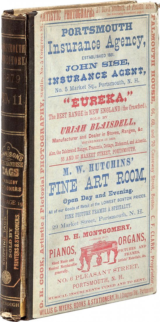 Portsmouth New Hampshire City Directory with map 1879 (1 of 2)