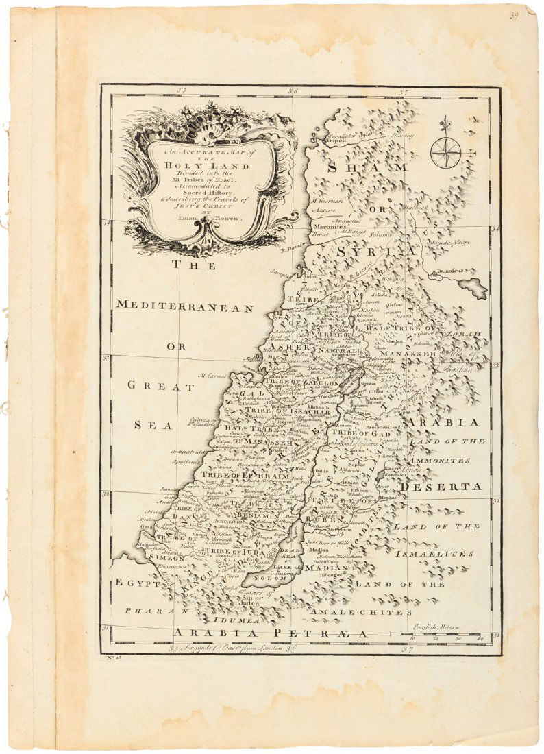 Bown map of Holy Land 1747 (1 of 1)