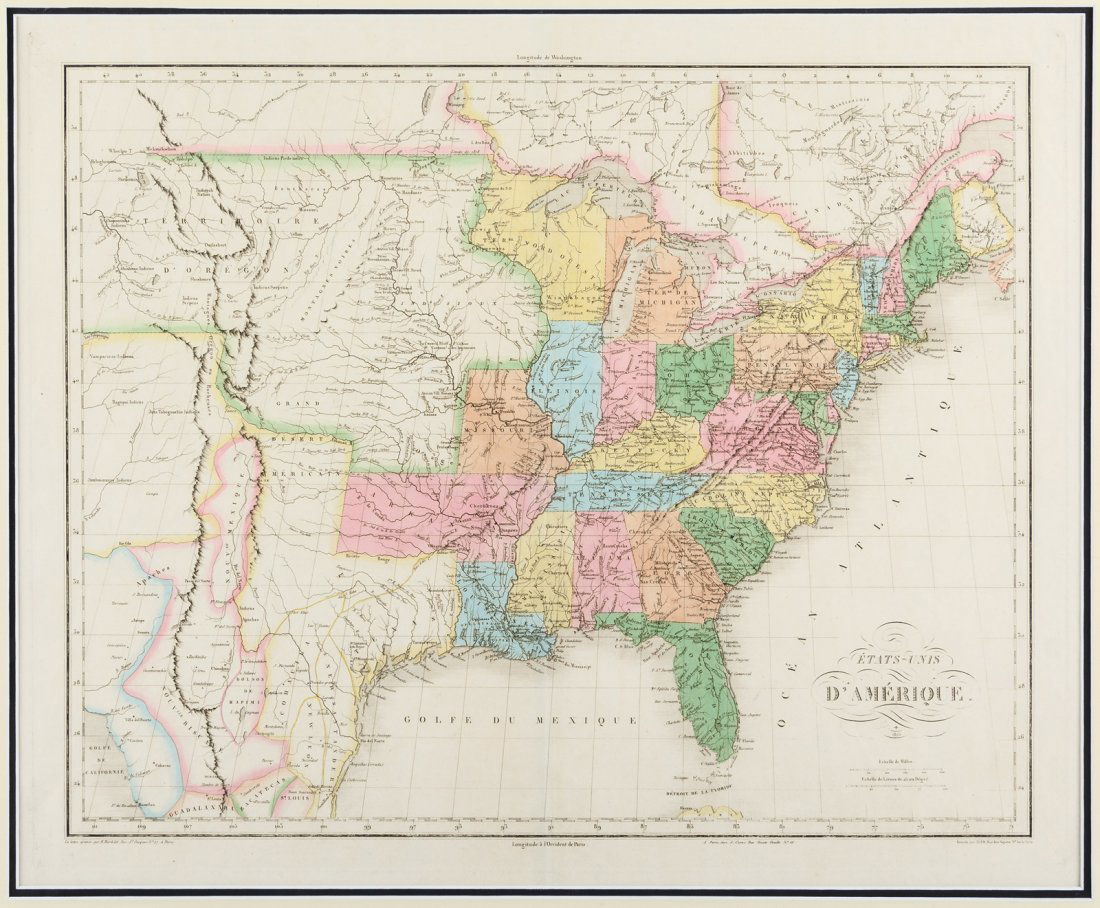 French map of U.S. derived from Melish (1 of 1)
