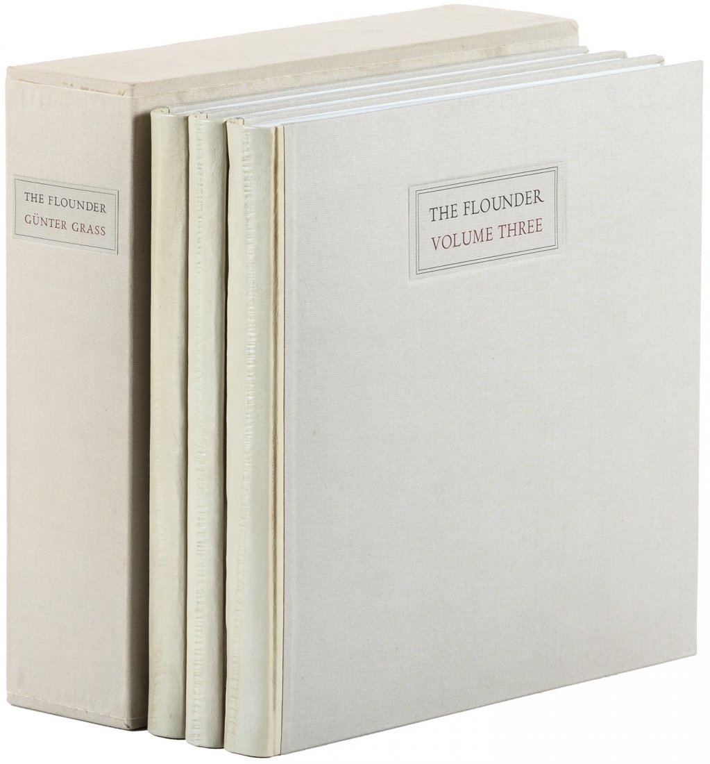 The Everlasting, Twin Bonsd of Food & Sex: Heading: Author: Grass, Günter Title: The Flounder Place Published: New York Publisher:The Limited Editions Club Date Published: 1985 Description: Oblong 8vo (26.5 cm, 10.4