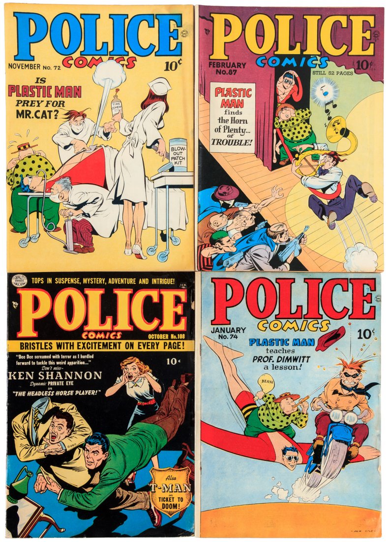 4 Police Comics Featuring Plastic Man (1 of 1)