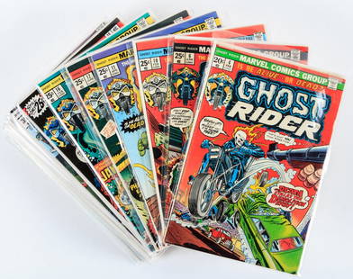 33 issues of Ghost Rider 1973-1982: Heading: (Comic Books) Author: Title: Ghost Rider - Group of 33 early issues Place Published: Publisher:Marvel Date Published: 1973-1982 Description: 33 volumes of Ghost R