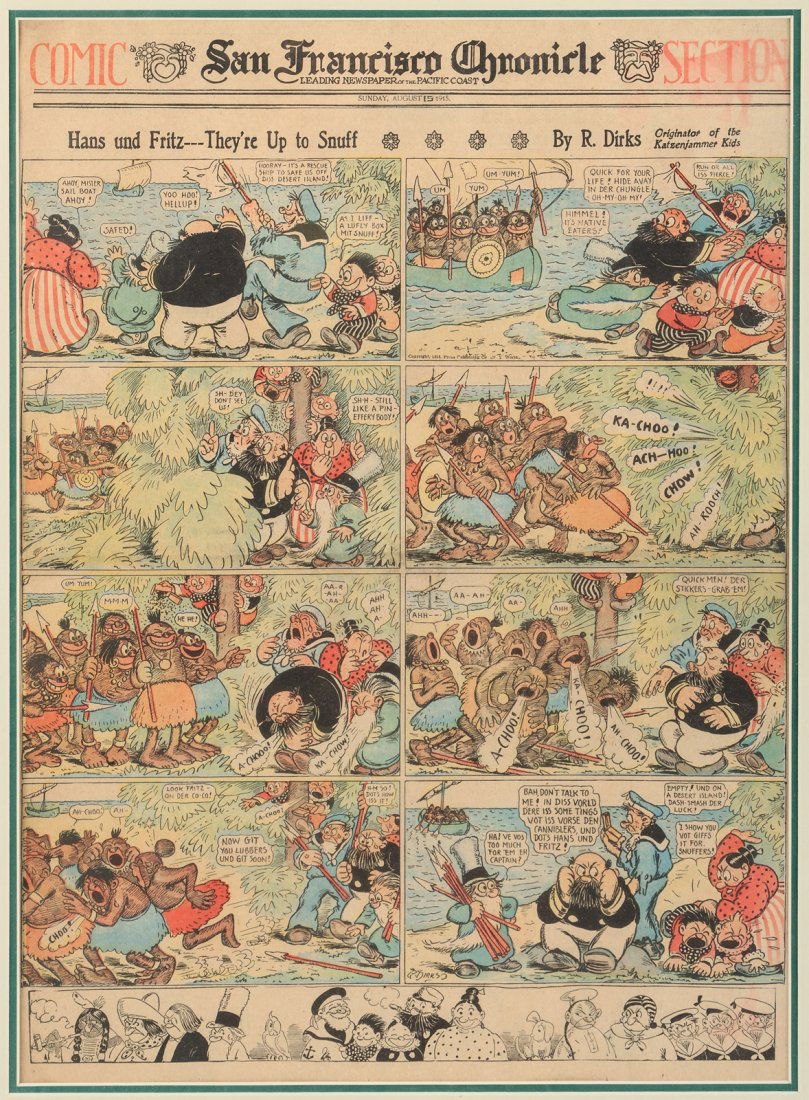 Two Katzenjammer Newspaper Comics Pages From 1915 (1 of 2)