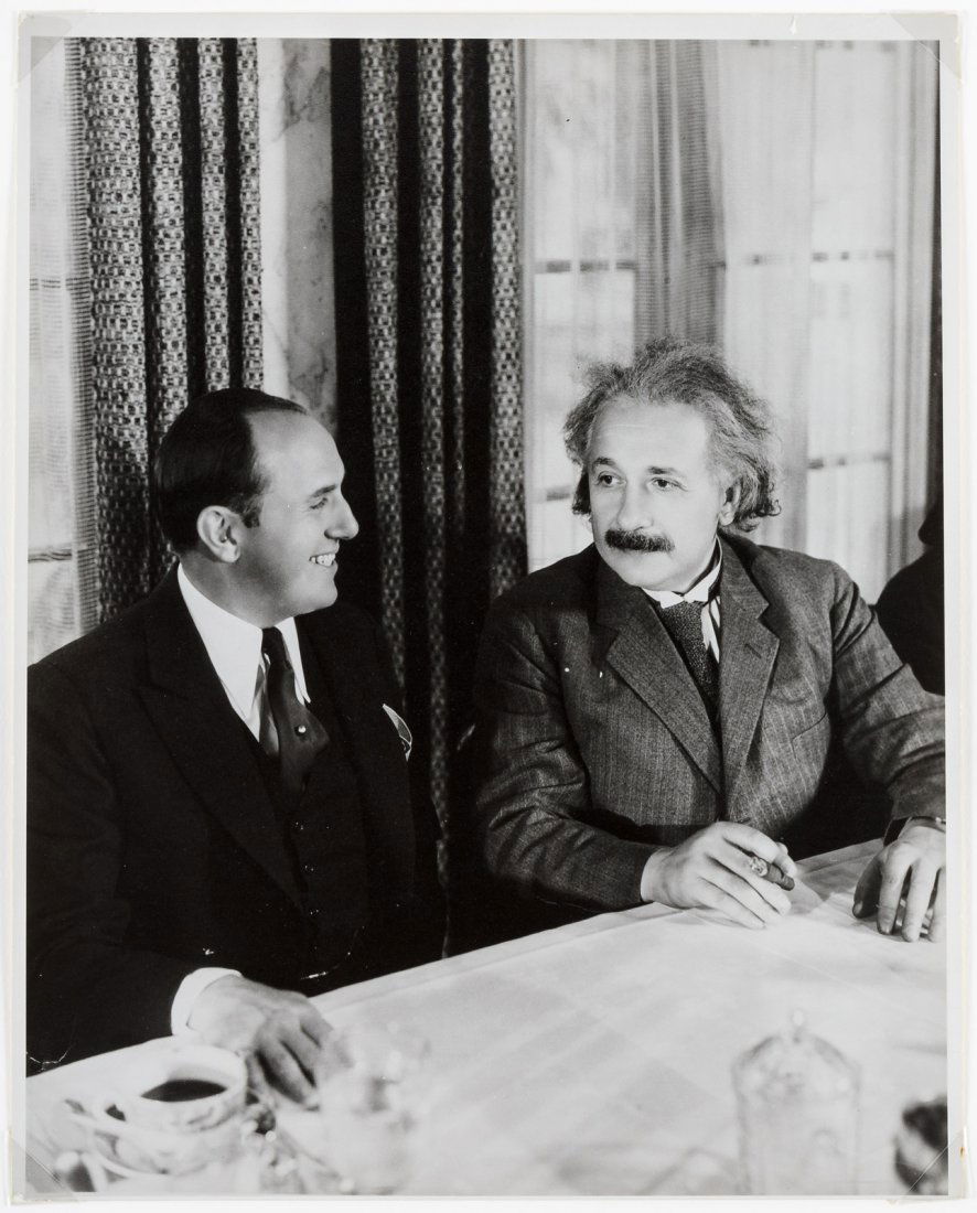 Photograph of Albert Einstein and Jack Warner (1 of 1)