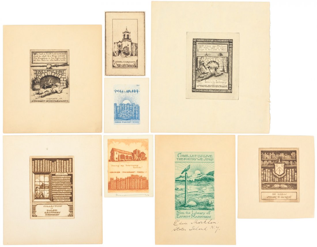 Eight Bookplates by Bernhardt Wall (1 of 1)