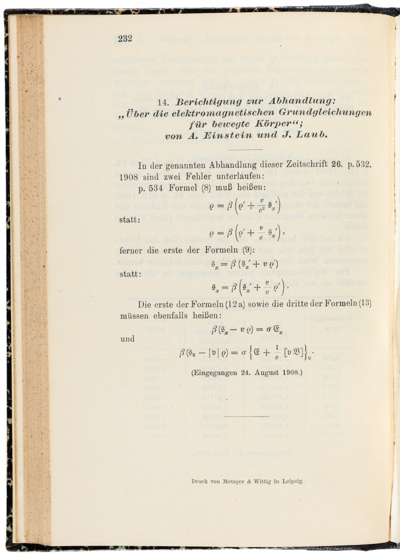 Papers by Albert Einstein in Annalen der Physik (1 of 3)