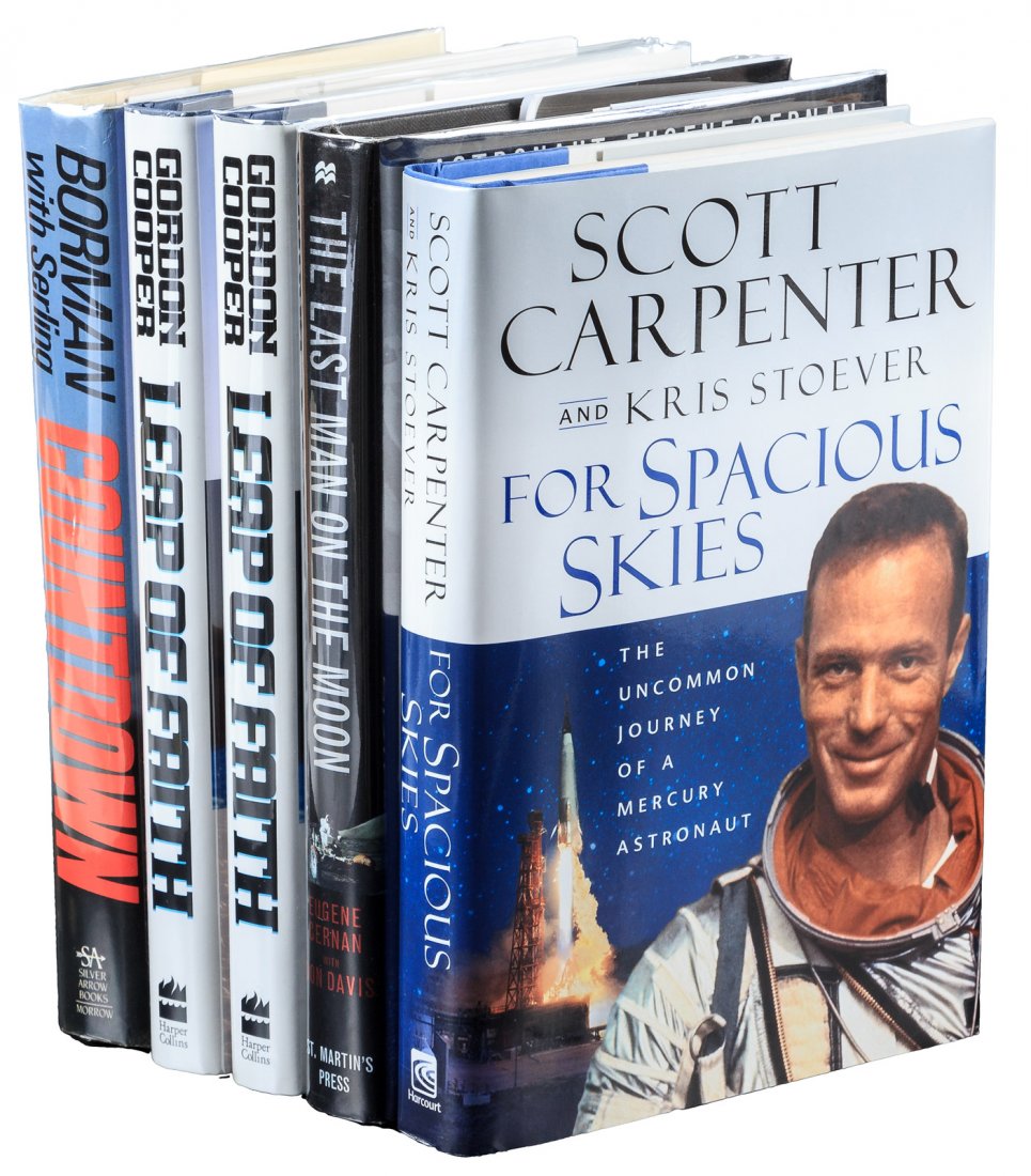 Five signed astronaut memoirs (1 of 2)