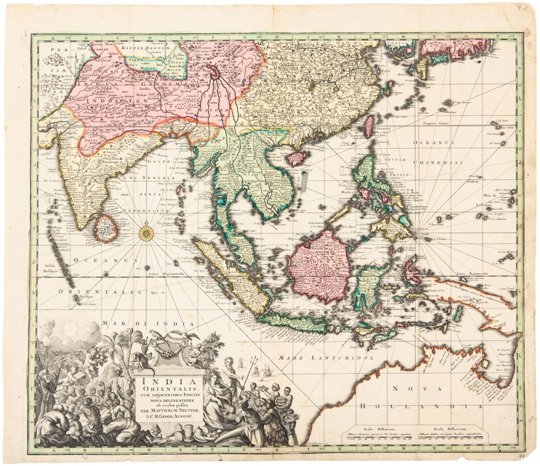 Seutter map of Southeast Asia (1 of 1)