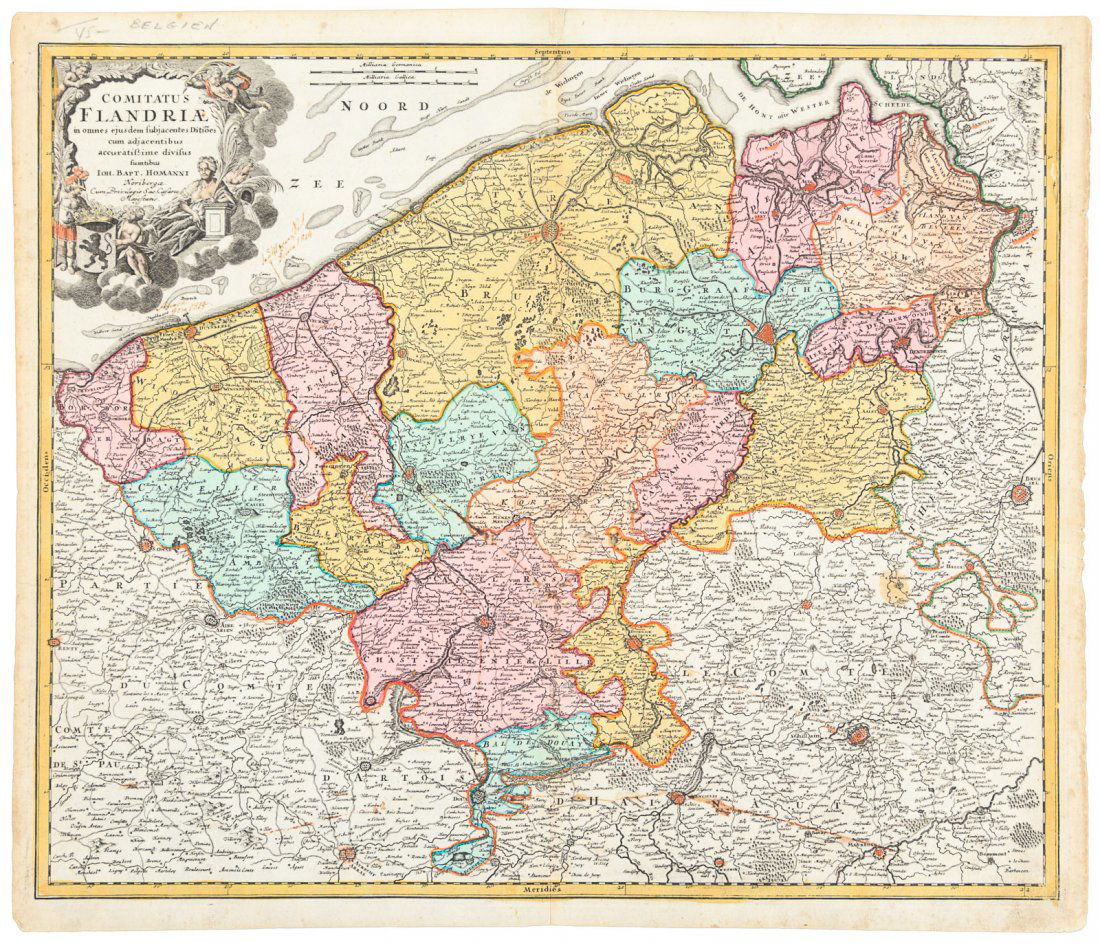 Homann map of Flanders 1716 (1 of 1)