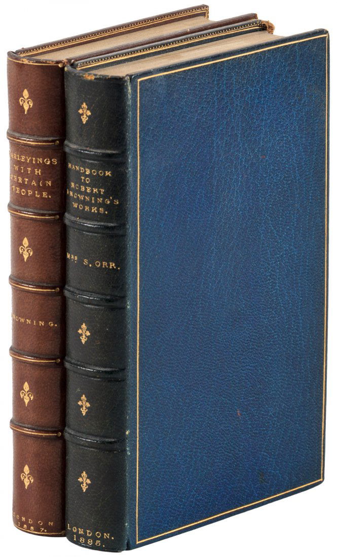 Two finely bound works Robert Browning: Heading: (Fine Bindings) Author: Title: Two finely bound works by or about Robert Browning Place Published: Various places Publisher: Date Published: Various dates Description: