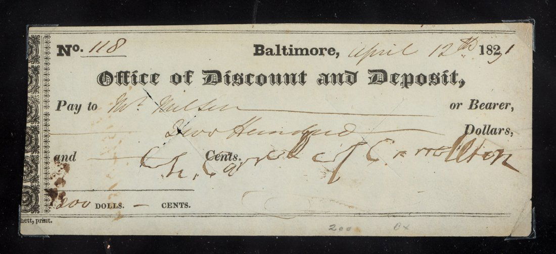 Charles Carroll Signer from Maryland (1 of 2)