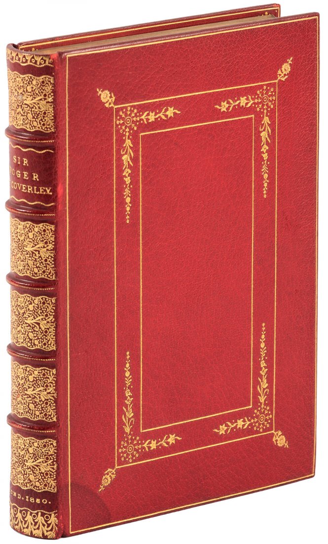 Finely bound by Tout: Heading: (Fine Bindings) Author: "Spectator, The" [Addison, Steele, etc.] Title: Sir Roger de Coverley Place Published: London Publisher:Longman, Green and Longmans Date Published: 1850