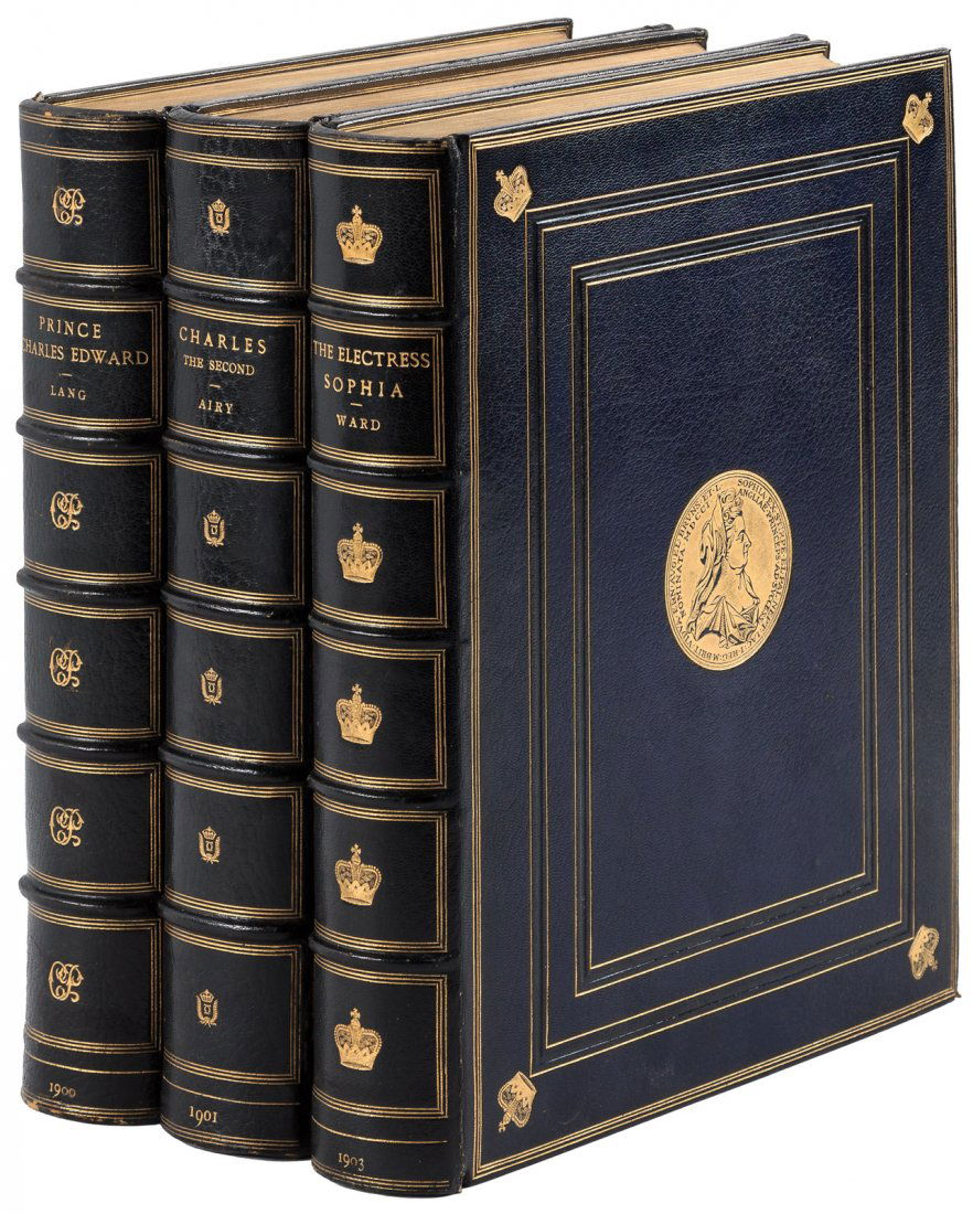 Three finely bound volumes on the English Monarchy (1 of 4)