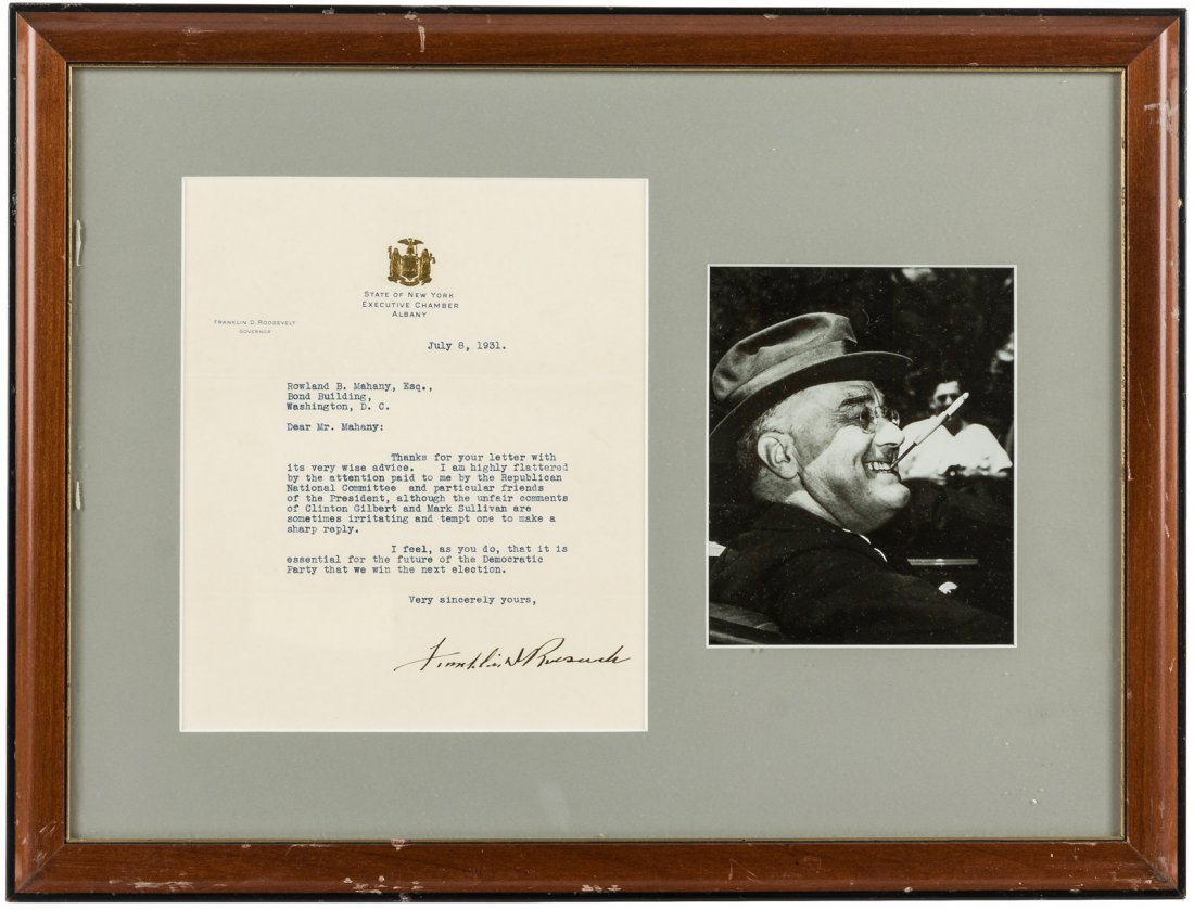 Typed Letter signed from Franklin D Roosevelt (1 of 2)