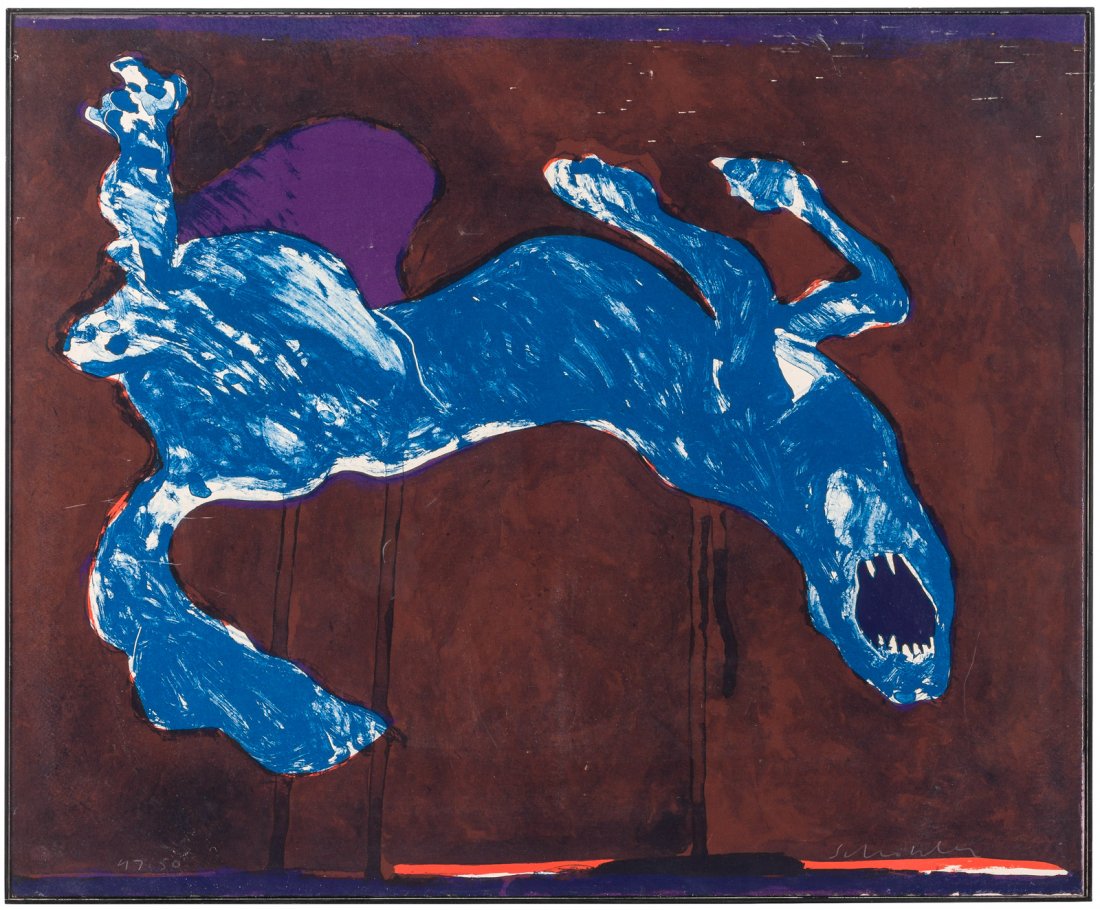 Fritz Scholder lithograph Upside Down Dog #1 (1 of 1)
