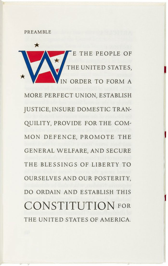 Constitution of the United States, Arion Press (1 of 4)