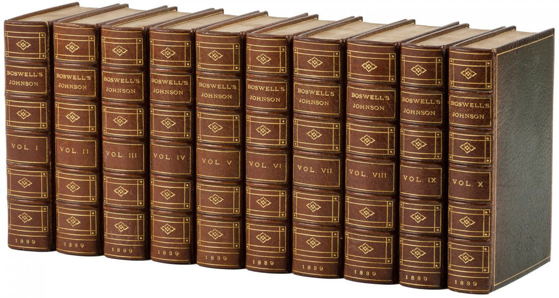 Boswell's Life of Johnson finely bound (1 of 3)