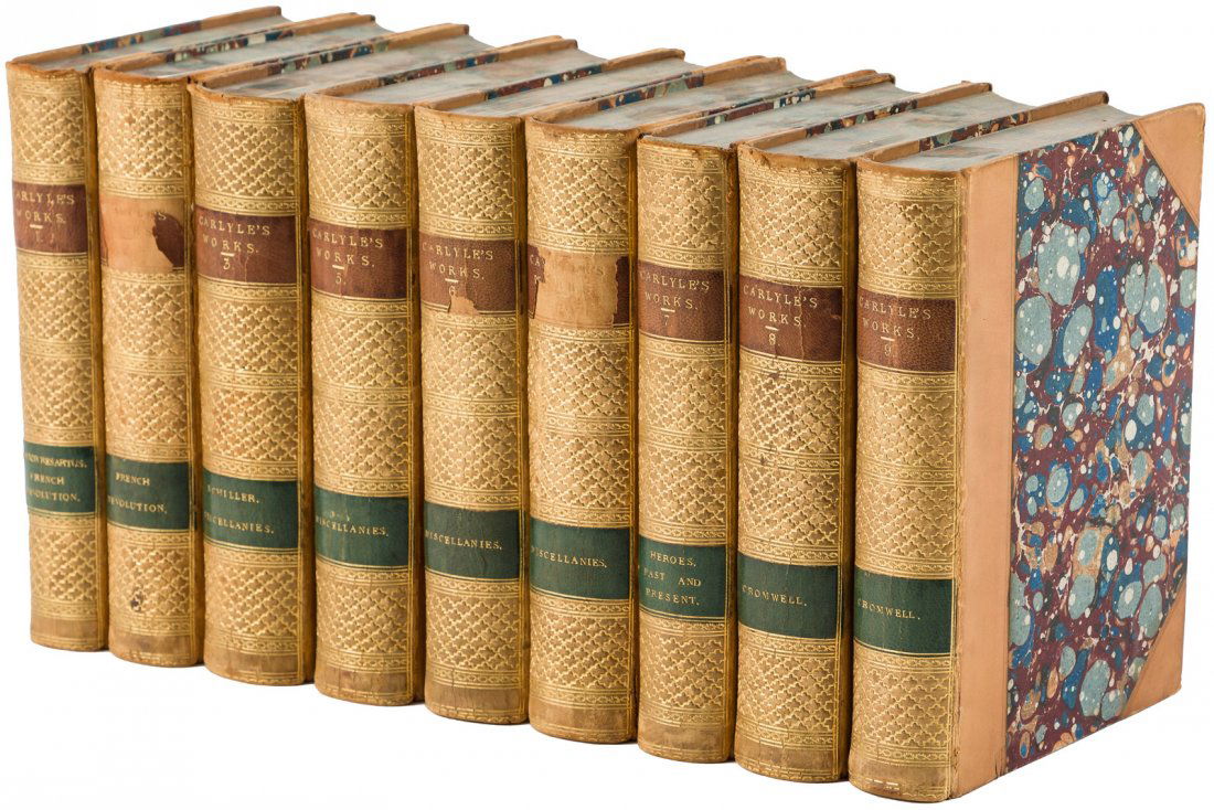 Works of Thomas Carlyle 18 leatherbound volumes (1 of 2)